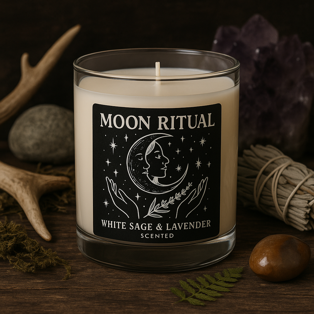 Moon Ritual scented soy candle